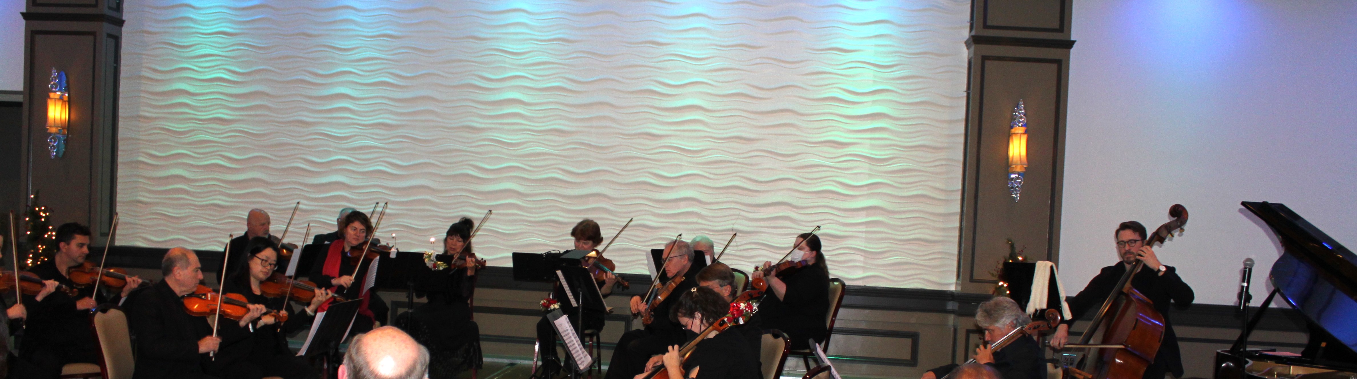 photo of orchestra performing at the meeting.